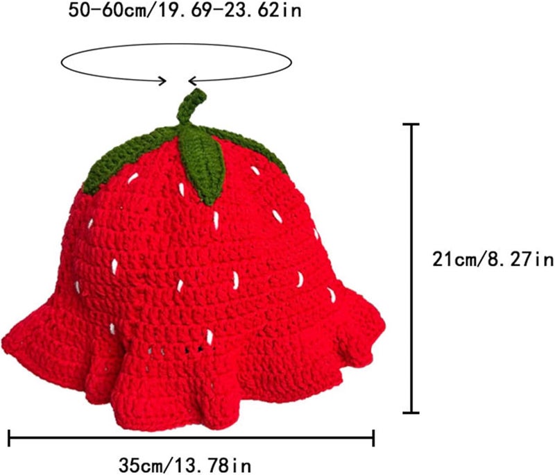 Busnos Crochet Bucket Hats for Women Handmade Hat Cute Foldable Knitted Hats for Women - Image 4